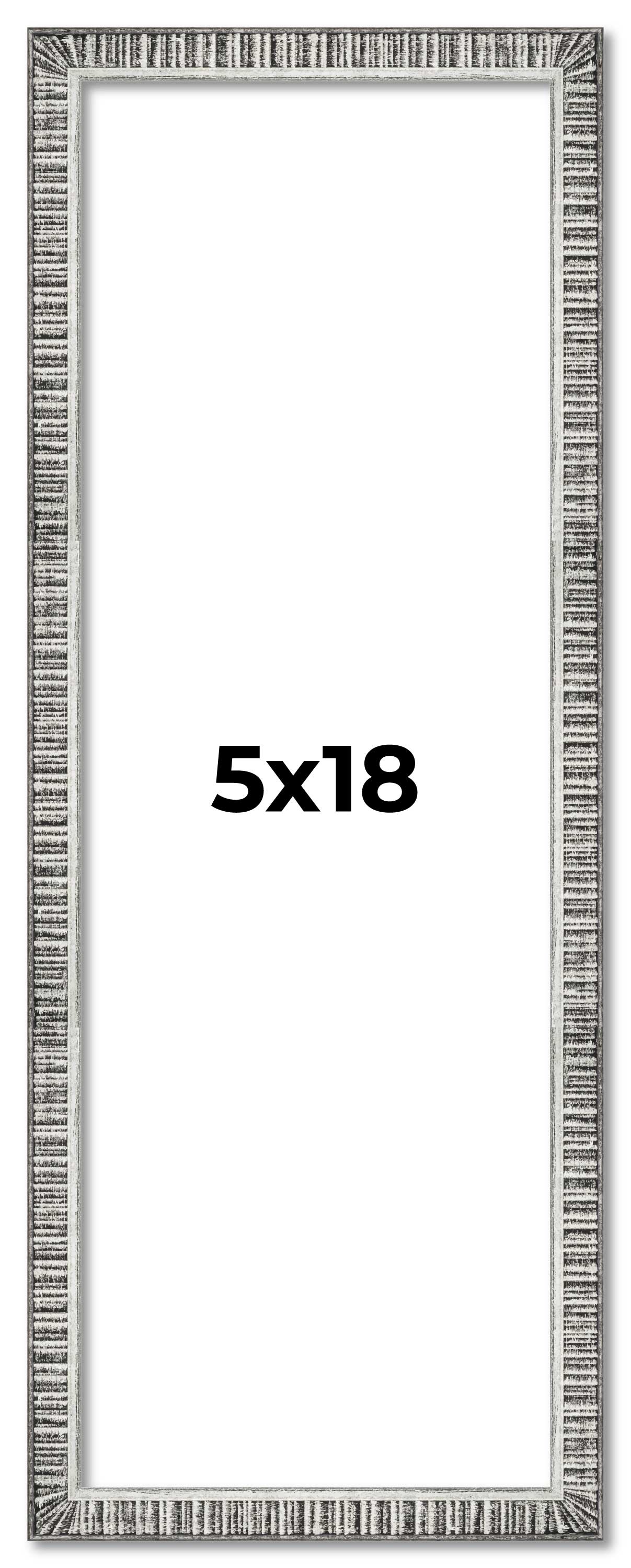 5x18 In Frame Silver Picture Frame - Complete Modern Photo Frame ...