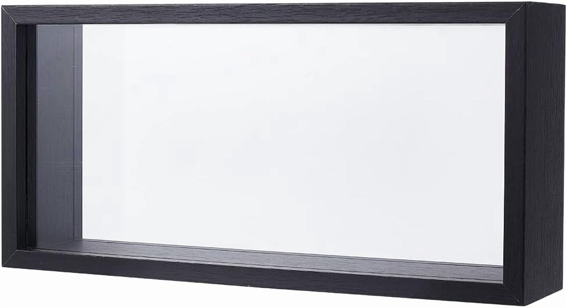 5x2.4x10.2 inch Rectangle Shadow Box Wood Shadow Box Display Case ...