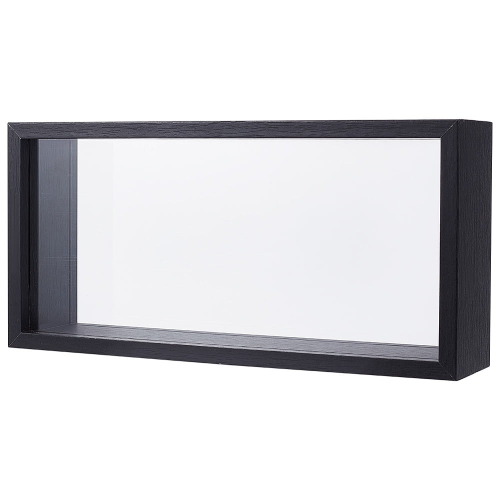 5x2.4x10.2 inch Rectangle Shadow Box Wood Shadow Box Display Case ...