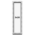 thumbnail image 1 of 5x20 Frame Brushed Silver Solid Wood Picture Frame | 0.75 Inch Moulding Width | Rabbet Depth 0.75, 1 of 5