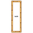 thumbnail image 1 of 5x20 Frame Gold Bamboo Solid Wood Picture Frame | 1 Inch Moulding Width | Interior Frame Depth 0.75, 1 of 8