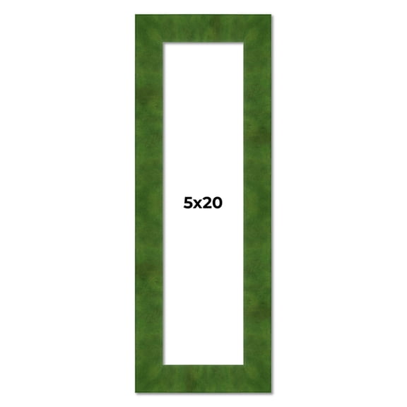 5x20 Frame Green Burl Solid Wood Picture Frame | 1.75 Inches Moulding Width | Interior Frame Depth