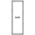 thumbnail image 1 of 5x20 Frame Silver Grey Distressed Solid Wood Picture Frame | 0.75 Inch Moulding Width | Interior, 1 of 8