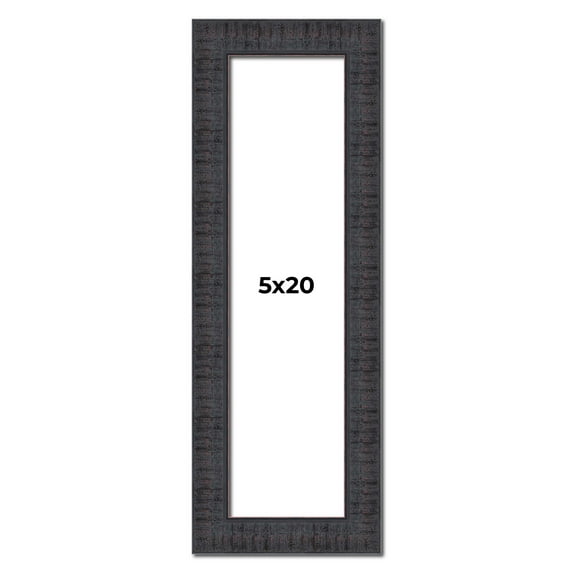 5x20 IN Frame Brown Rustic Solid Wood Picture Frame 1.5 Inches Wide | Interior Frame Depth 0.5