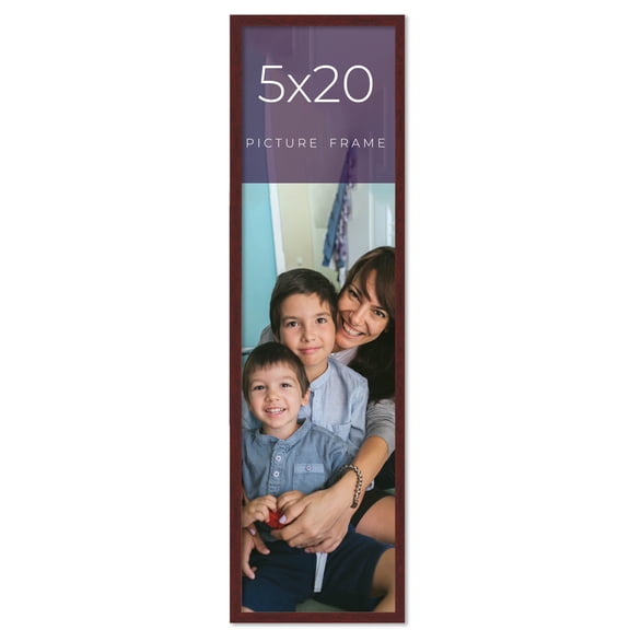 5x20 IN Frame Brown Solid Wood Picture Frame Width 0.75 Inches | Interior Frame Depth 0.5 Inches |