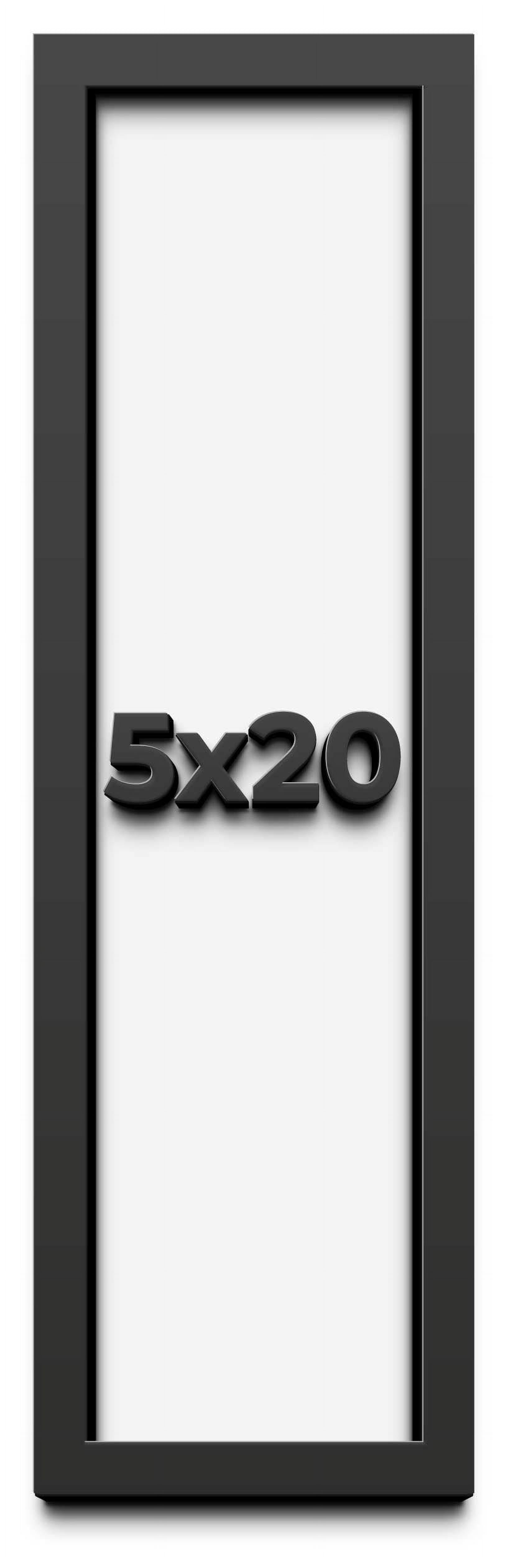 5x20 In Shadow Box Frame Black | 1 inches Deep Real Wood Contemporary ...