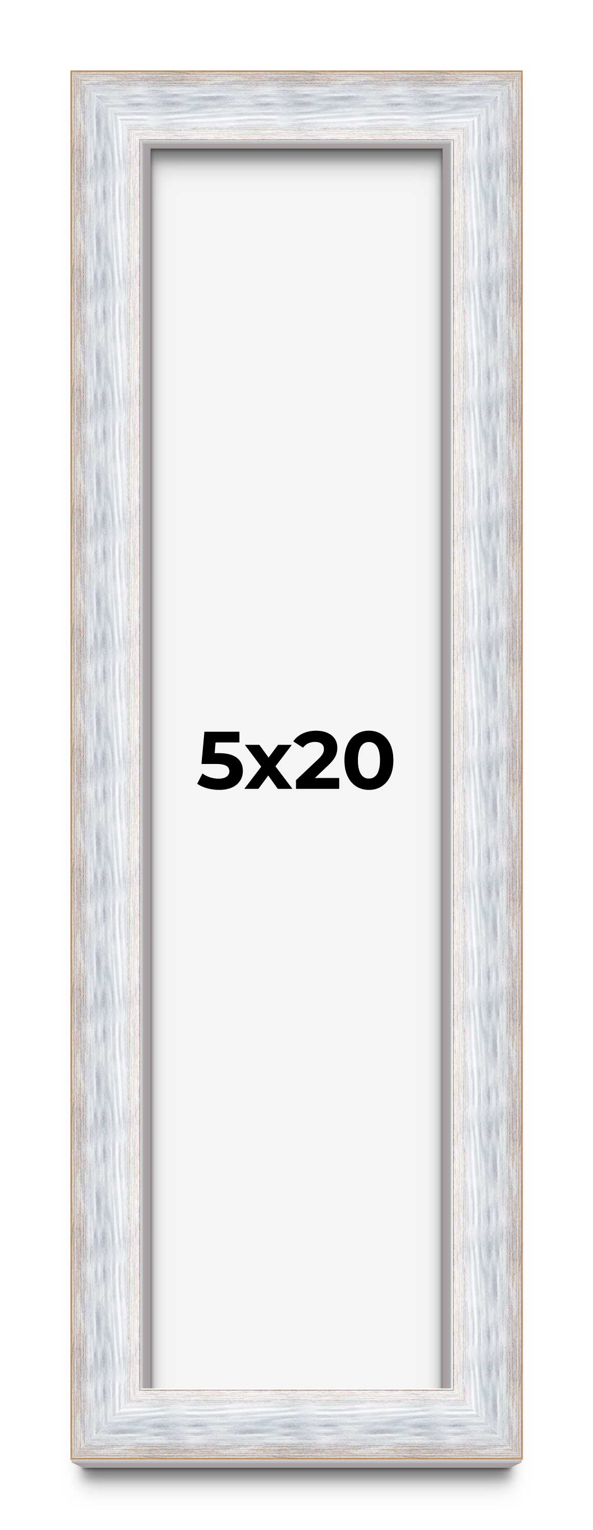 5x20 IN Shadow Box Frame Silver | 1.625 Inches Deep Real Wood ...