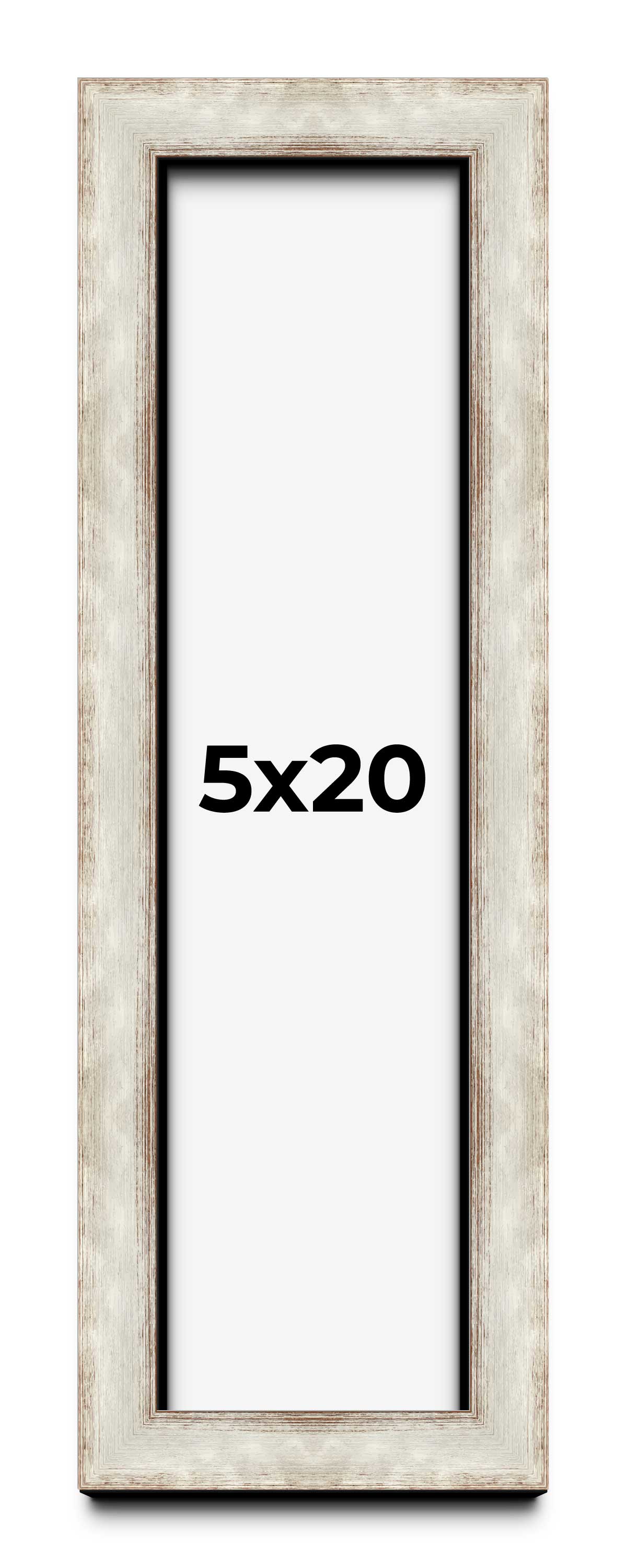 5x20 IN Shadow Box Frame Silver | 1.625 Inches Deep Real Wood ...