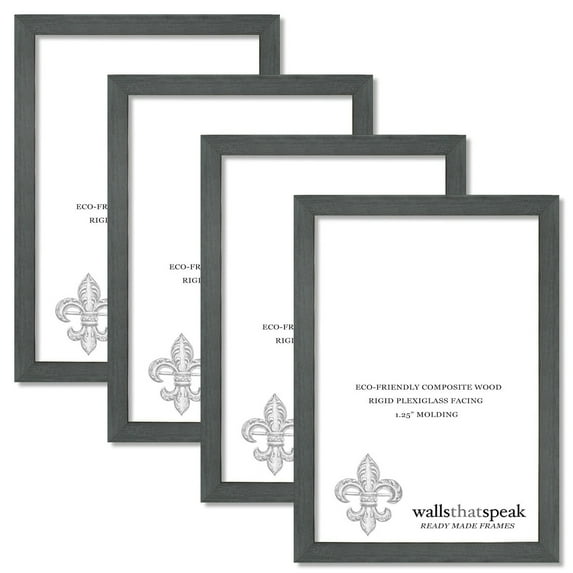 5x29 Slate Gray Picture Frame for Puzzles Posters Photos or Artwork (4-Pack)
