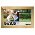 thumbnail image 1 of 5x3.5 Metallic Bronze Wood Picture Frame - With Acrylic Front and Foam Board Backing, 1 of 8