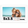 thumbnail image 1 of 5x3.5 In Frame White Solid Wood Picture Frame Includes UV Acrylic Shatter Guard Front, Acid Free, 1 of 8
