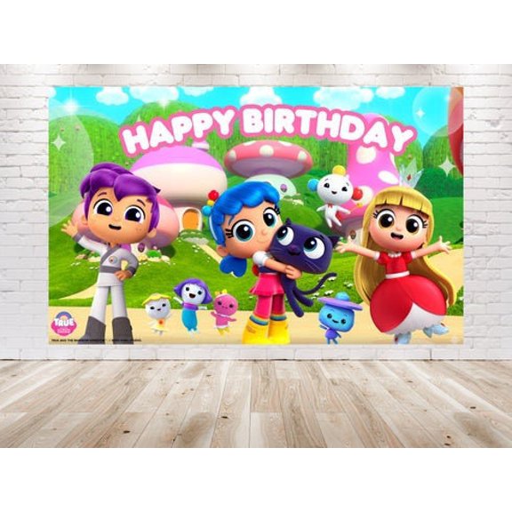5x3 FT Colorful True and the Rainbow Kingdom Birthday Party Backdrop for Theme Party