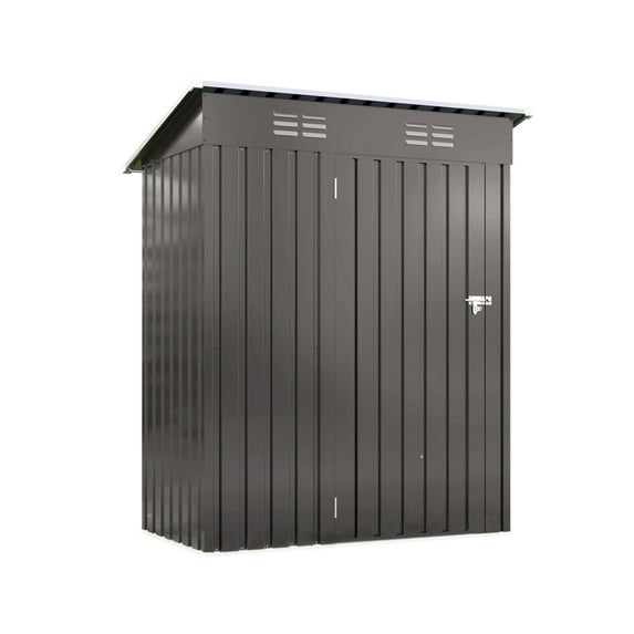 5x3 FT Metal Outdoor Storage Shed – Compact Tool Shed with Pitched Roof and Lockable Door. Perfect for Garden Tools, Everyday Items, and Bike Storage in Your Backyard or Patio