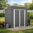thumbnail image 1 of Clearance Storage Shed, Enyopro 6'x4' Outdoor Storage Sheds, Metal Storage House with Lockable Door, Storage Garden Tool shed for Lawnmower, Bike, Garage, Light Gray, 1 of 7
