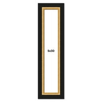 5x30 IN Frame Gold Real Wood Picture Frame Width 2.25 Inches | Interior Frame Depth 0.5 Inches |