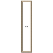 5x30 IN Frame Silver Real Wood Picture Frame Width 0.75 Inches | Interior Frame Depth 0.5 Inches |