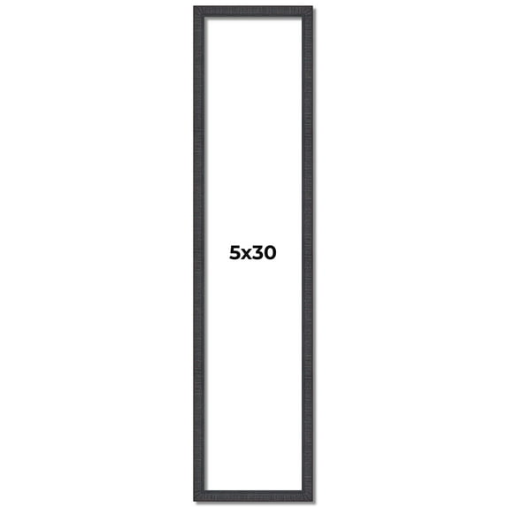 5x30 In Rustic Brown Real Wood Picture Frame Width 0.75 inches | Interior Frame Depth 0.5 inches |