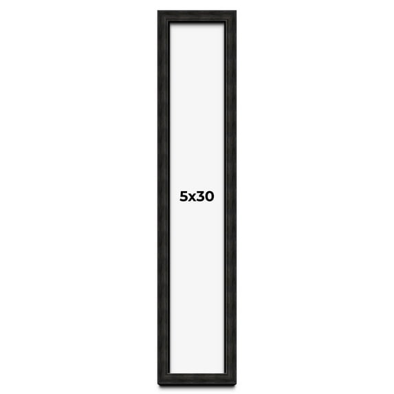 5x30 Shadow Box Black Rustic Barnwood Display Frame | 1.125 Inch Deep | 0.875 Inch Moulding Width