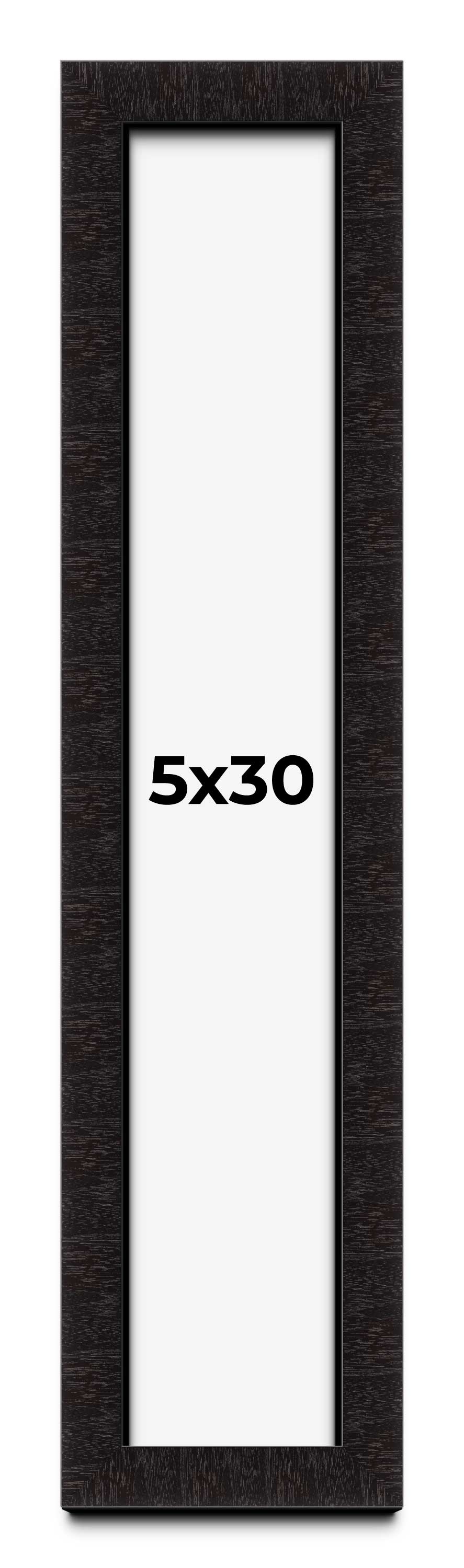 5x30 Shadow Box Black Solid Wood Display Picture Frame | 1 Inch Rabbet ...