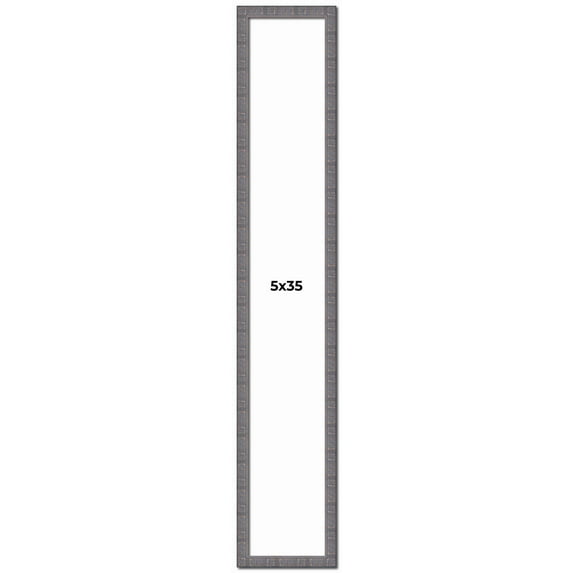 5x35 IN Frame Blue Kingsley Pewter Solid Wood Picture Frame Width 0.75 Inches |Interior Depth 0.5