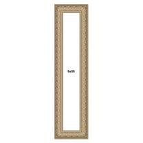 5x35 IN Frame Ornate Silver Beaded Solid Wood Picture Frame Width 2.5 Inches | Interior Depth 1