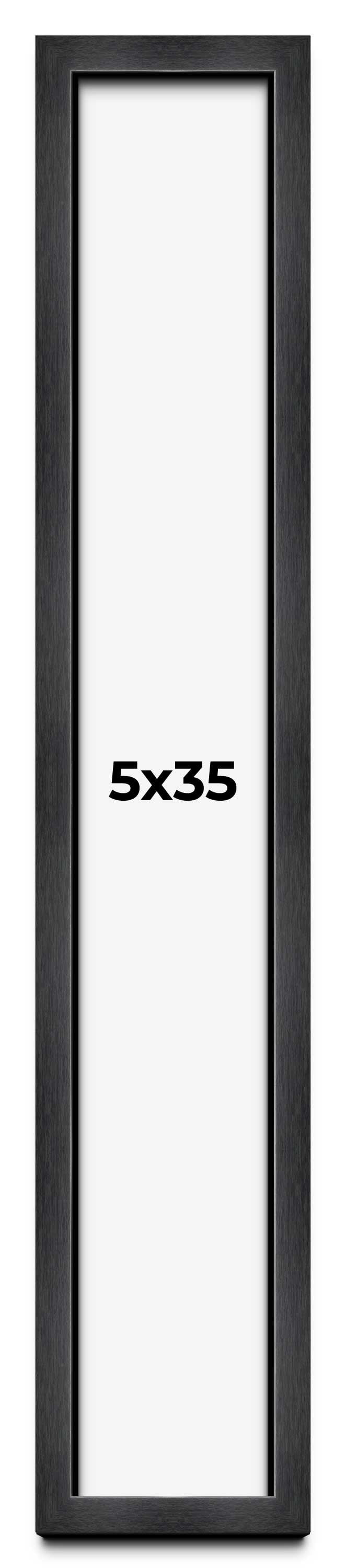 5x35 Shadow Box Frame Grey Charcoal Black | 0.875 Inches Deep | Solid ...
