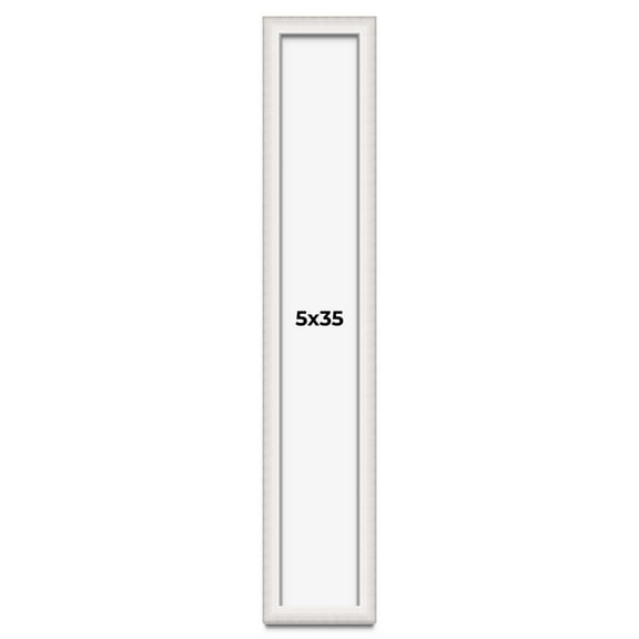 5x35 Shadow Box Silver Brushed Striped Display Frame | 1.625 Inches Deep | 1 Inch Moulding Width |