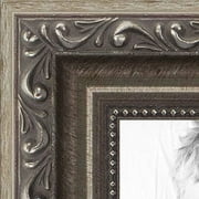 5x35 inch silver picture frame, this 1.30 inch custom wood poster frame is antique silver - comes with economy and corrugated backing (2womd6661-5x35)