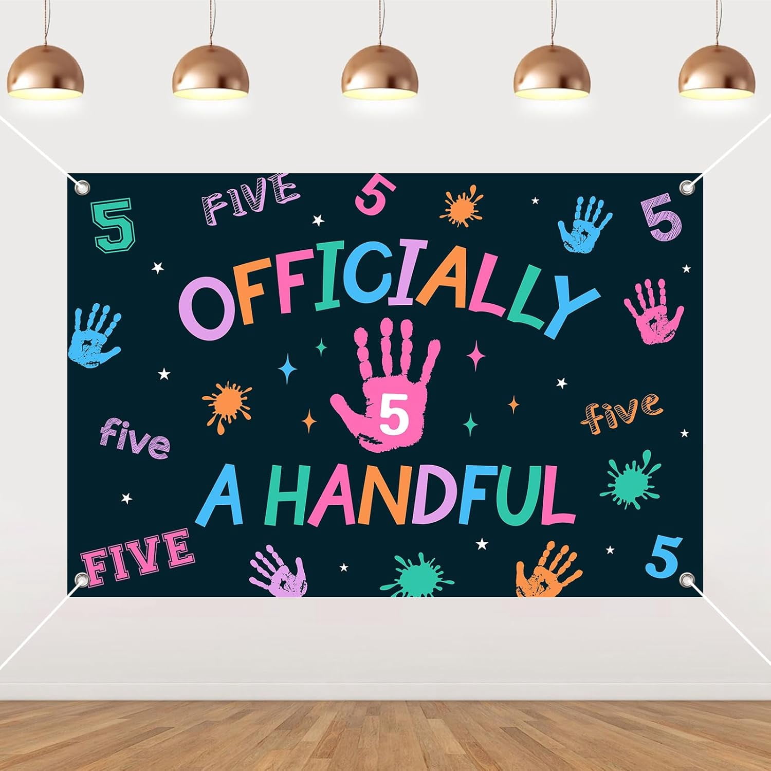 Officially A Handful 5 Cake Topper - 5th Birthday Decor For Boy Or Girl, High Five Theme - View #4