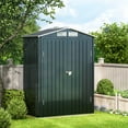 thumbnail image 1 of 5x3FT Outdoor Metal Storage Shed with Lockable Doors and Frame Floor for Garden, Backyard, Swimming Pool, Patio Utility and Tool Storage, 1 of 7