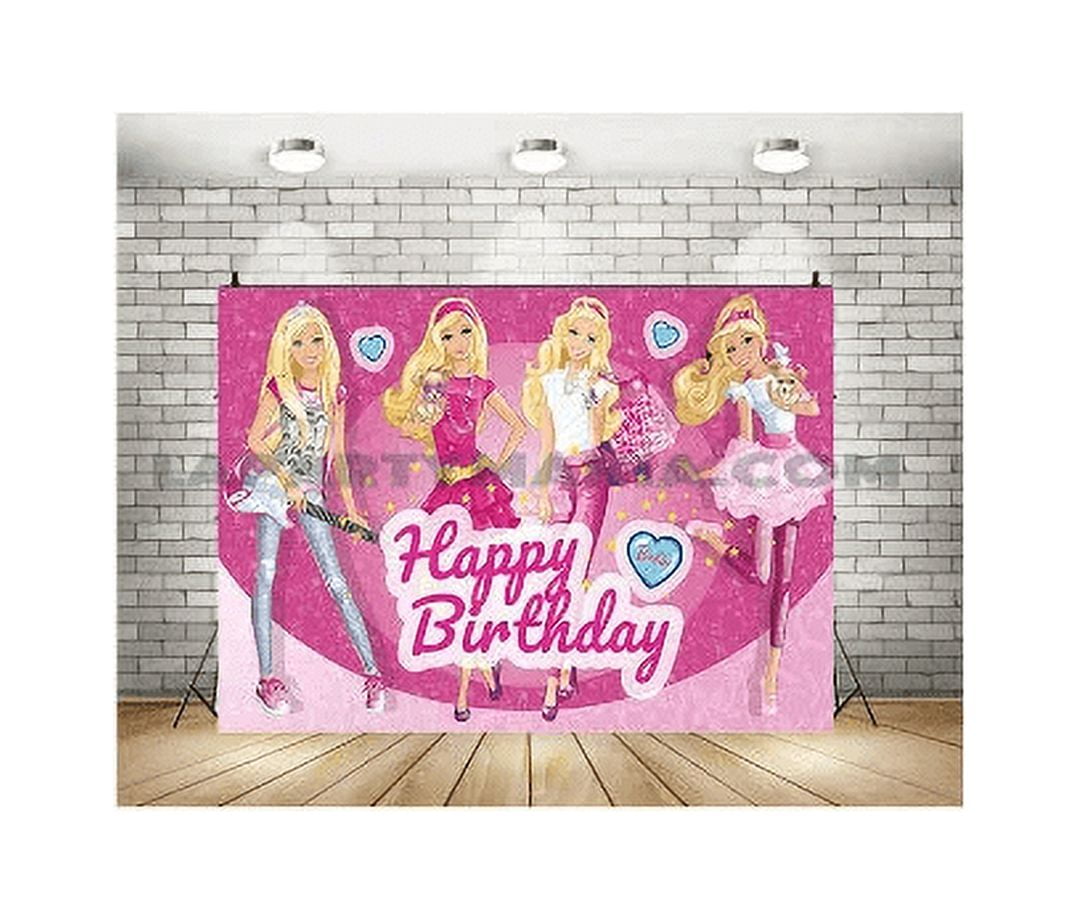 5x3ft American doll banner party theme, cute doll celebration party