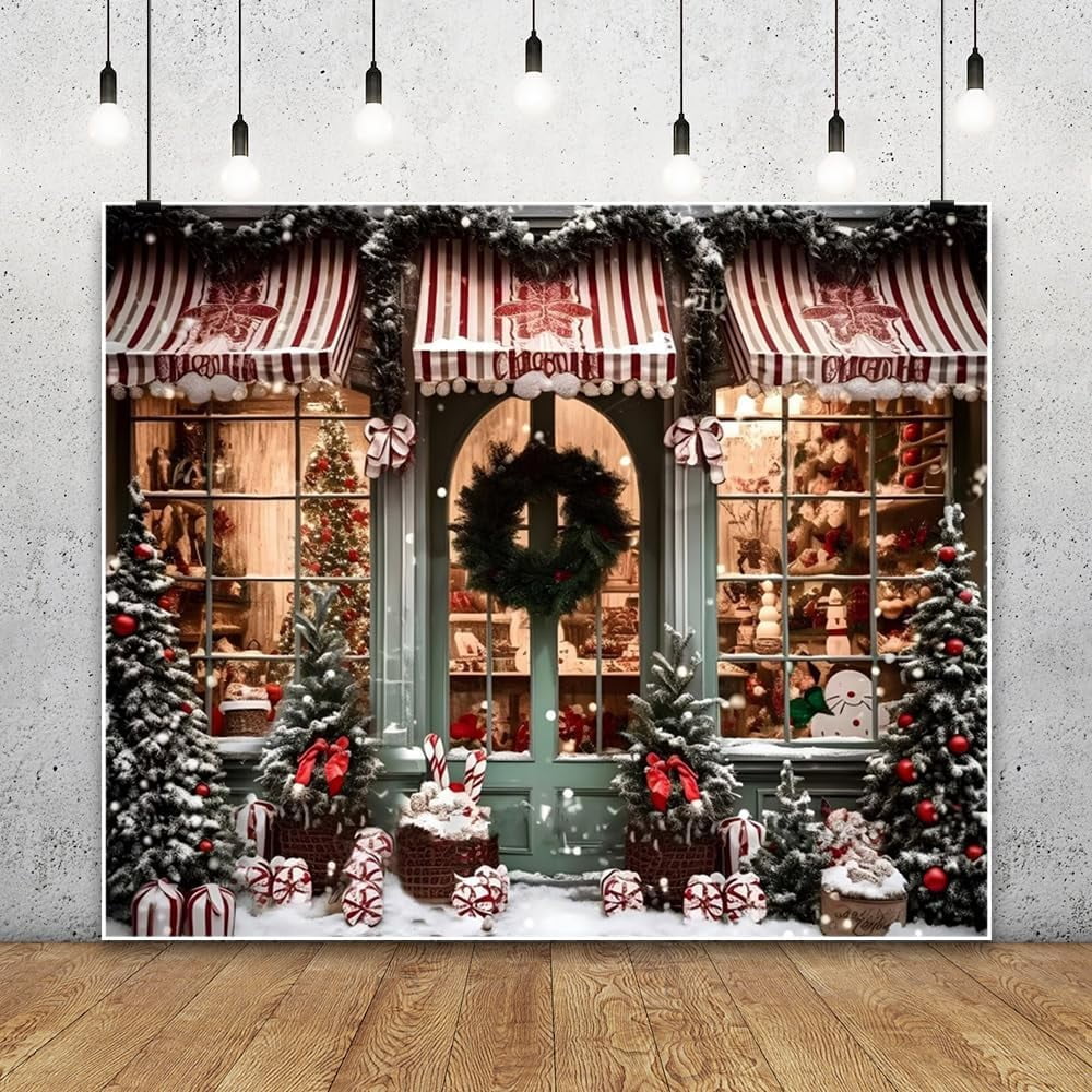 10x7ft Merry Christmas Backdrop – Polyester Photo Background For Holiday Parties & Portraits