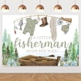 thumbnail image 1 of 5x3ft Fishing Themed Baby Shower Backdrop a Little Fisherman is on His Way Backdrop Gone Fishing Party Photography Background Banner for Boys Baby Shower First Birthday Party Decor Supplies, 1 of 8