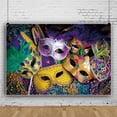 thumbnail image 1 of 5x3ft,Masquerade Backdrop,Mask Birthday Photography Background Graduation Backdrops Banner for Party Decorations, 1 of 4