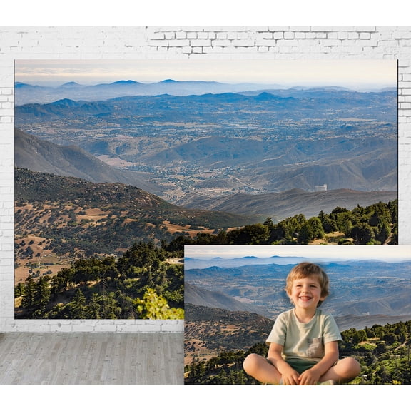 5x3ft Outdoor Background Layered Mountain Ranges Valley Winding Road Diverse Vegetation Scenic Photography Backdrop