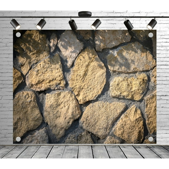 5x3ft Rustic Backdrop Stone Wall Texture Photo Backdrop Decoration Banner for Theme Party Wedding Birthday Baby Shower Photo Booth Studio Props