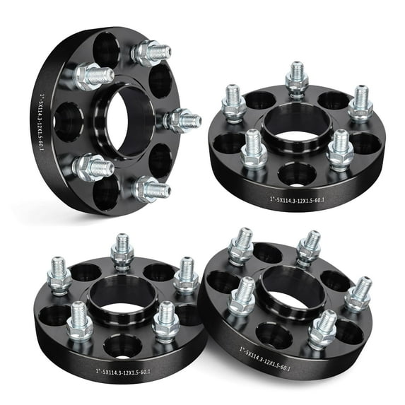 5x4.5 Hubcentric Wheel Spacers Fit for Toyota Tacoma 1996-2015,1 inch Forged M12x1.5 Studs and 60.1mm Hub Bore