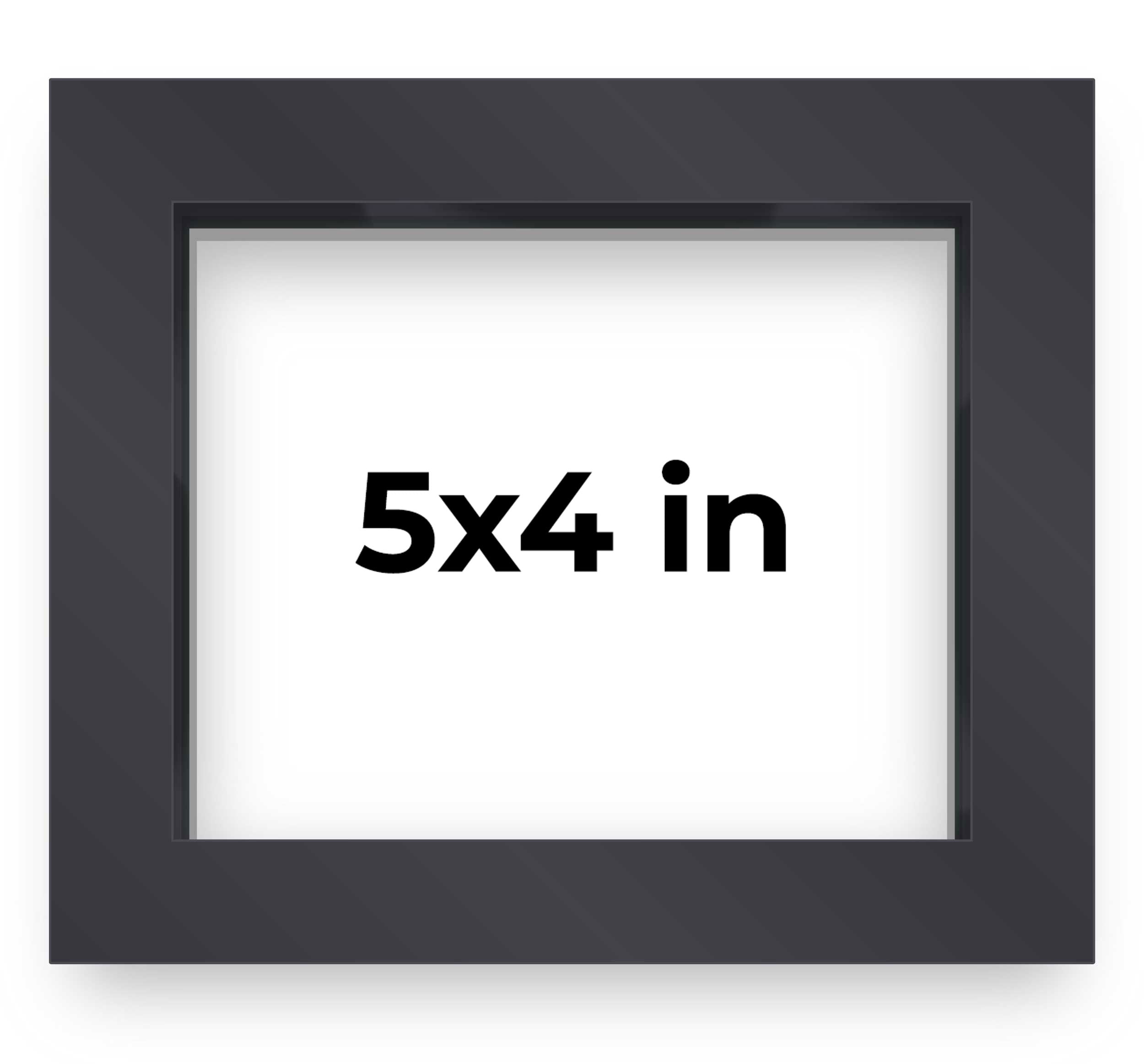 5x4 Black Shadowbox Frame - Interior Size 5x4 by 1 Inches - Made to ...