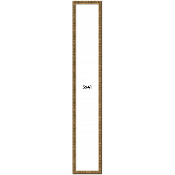 5x41 Frame Gold Solid Wood Picture Frame - Complete Modern Photo Frame Includes UV Acrylic
