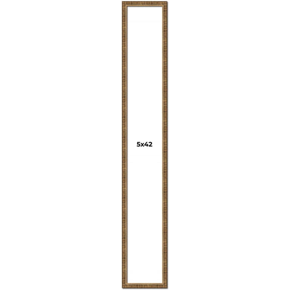 5x42 Frame Gold Solid Wood Picture Frame - Complete Modern Photo Frame Includes UV Acrylic