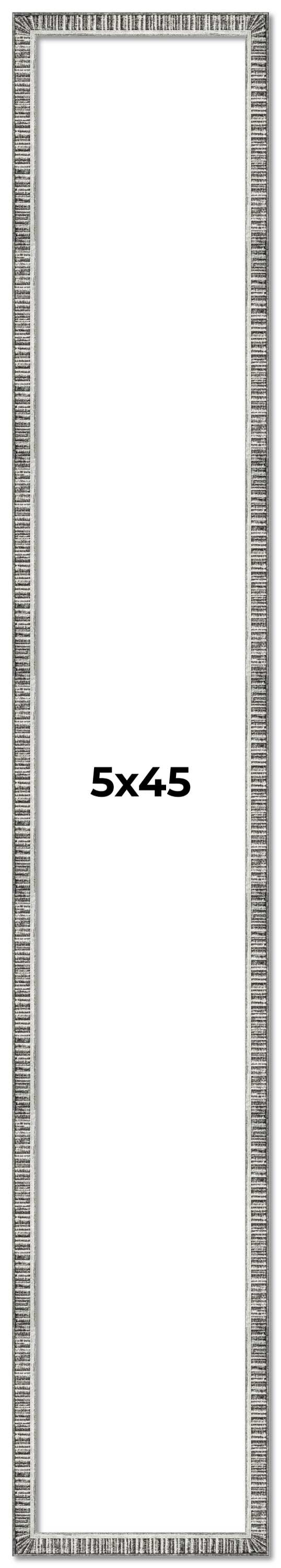 5x45 In Frame Silver Picture Frame - Complete Modern Photo Frame ...