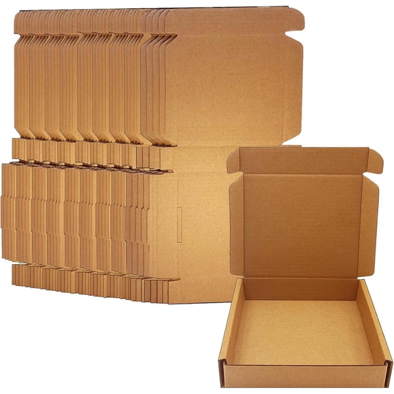 5x4x1 inch Small Shipping Boxes 50 Pack, Brown Kraft Corrugated Cardboard Mailer Boxes Bulk for Packaging Business Mailing GiftMini Mailer Boxes for Packaging Supplies