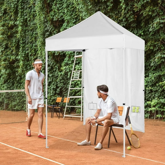 5x5 Canopy Sidewalls for   Tent, Windproof, Waterproof, 99%  , Silver Coating, Blue