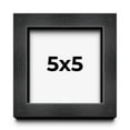 thumbnail image 1 of 5x5 Frame Black Charcoal Grey Wood Textured Picture Frame | 0.75 Inch Moulding Width | Gunmetal, 1 of 8