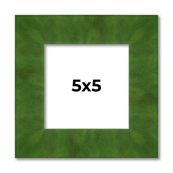 5x5 Frame Green Burl Solid Wood Picture Frame | 1.75 Inches Moulding Width | Interior Frame Depth