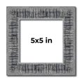 thumbnail image 1 of 5x5 Frame Silver Black Rustic Sonoma Solid Wood Picture Frame | 1.5 Inch Moulding Width | Complete, 1 of 8