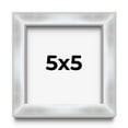 thumbnail image 1 of 5x5 Frame Silver Whitewashed Wood Grain Solid Wood Shadow Box | 0.75 Inch Moulding Width | 0.75, 1 of 8