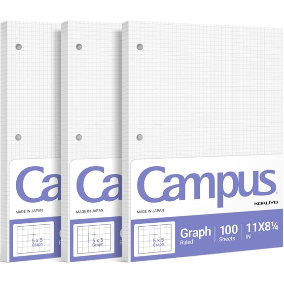 5x5 Graph Paper, 8.25x11 Inches Loose Leaf Paper, 300 Sheets, Smooth Writing Surface, Bleed Resistant Filler Paper for Math, Engineering, Art Projects (WSG-NO-887G2x3)