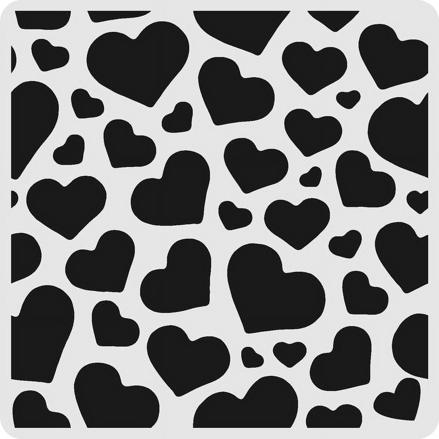 5x5 Heart Pattern Print Stencil