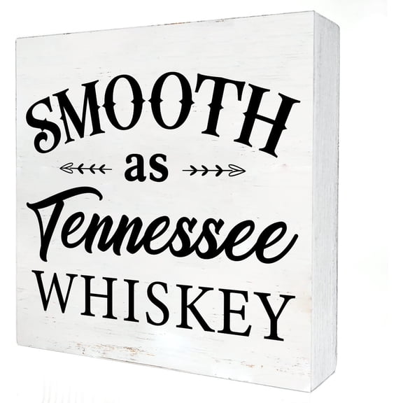 5x5 IN Country Kitchen Wooden Box Sign with Saying Desk Decor Modern Box Sign Wood Plaque Block Sign Rustic Home Decor